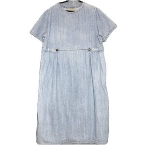 Coldwater Creek Women's 2X Denim Maxi Dress Modest Country Western Cottage